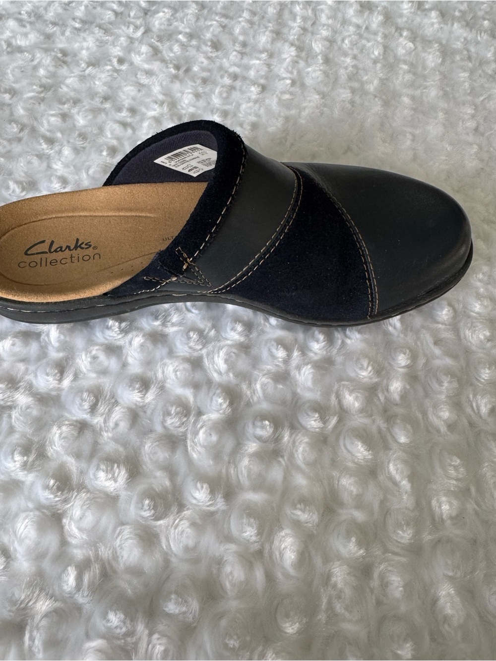 Clarks Collection Navy Blue Slip-On Clogs - Picture 3 of 11